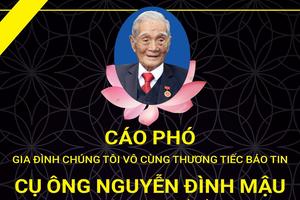TIN BUỒN: Tang lễ cụ Nguyễn Đình Mậu