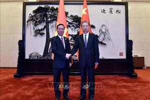 Chủ tịch nước Võ Văn Thưởng hội kiến Ủy viên trưởng Nhân đại toàn quốc Trung Quốc 