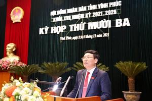 Chủ tịch tỉnh Vĩnh Phúc, ông Lê Duy Thành có hơn 53% số phiếu ‘tín nhiệm thấp’ 