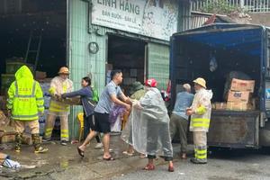 Cấp lương thực, vật tư, trang thiết bị cho các địa phương khắc phục hậu quả cơn bão số 3
