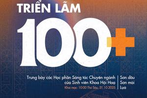 Triển lãm "100+",  dấu mốc của dòng chảy hội họa trăm năm