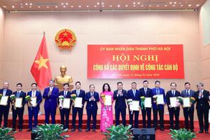 Hà Nội công bố bổ nhiệm hàng loạt lãnh đạo sở, ngành