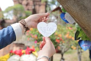 Muôn lời chúc mừng Đại hội Đảng thành công được gửi gắm trên cây hạnh phúc tại Tháp bà Po Nagar