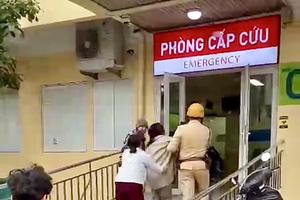 Bảo vệ Đại hội XIV: Cảnh sát giao thông Hà Nội kịp thời hỗ trợ sản phụ đến bệnh viện an toàn