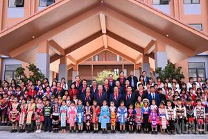 Tổng Bí thư Tô Lâm dự lễ khánh thành Trường phổ thông nội trú liên cấp Si Pa Phìn, Điện Biên