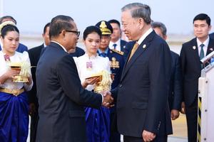 Tổng Bí thư Tô Lâm bắt đầu chuyến thăm cấp Nhà nước tới Vương quốc Campuchia