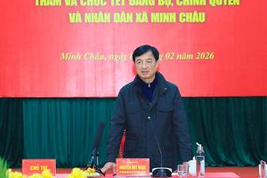 Bí thư Thành ủy Hà Nội Nguyễn Duy Ngọc thăm, làm việc với Đảng bộ, chính quyền, nhân dân xã Minh Châu