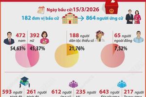 Thống kê cơ cấu 864 người ứng cử Đại biểu Quốc hội khóa XVI