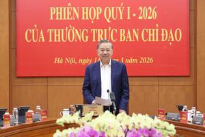 Thông báo Kết luận của Tổng Bí thư Tô Lâm, Trưởng Ban Chỉ đạo Trung ương về hoàn thiện thể chế, pháp luật tại Phiên họp quý I/2026