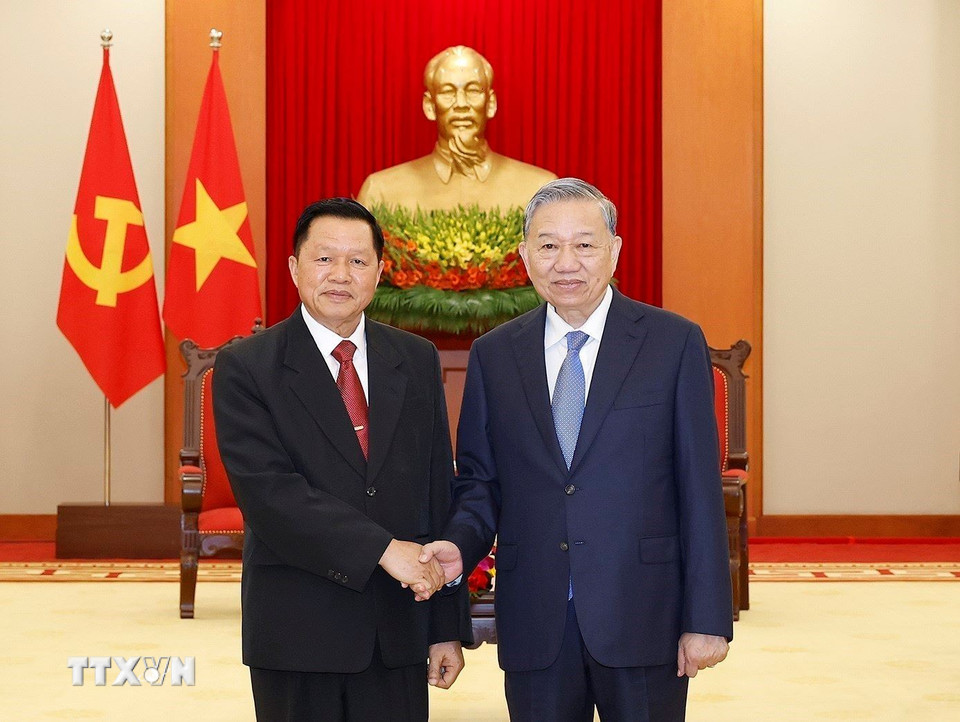 Tổng Bí thư Tô Lâm tiếp Đoàn đại biểu cấp cao Bộ Công an Lào