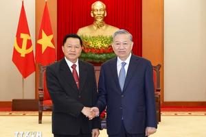 Tổng Bí thư Tô Lâm tiếp Đoàn đại biểu cấp cao Bộ Công an Lào