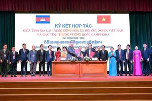 Gia Lai ký kết bản ghi nhớ hợp tác với các tỉnh Đông Bắc Campuchia